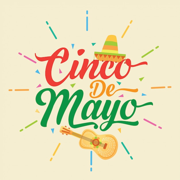 Cinco de mayo typography