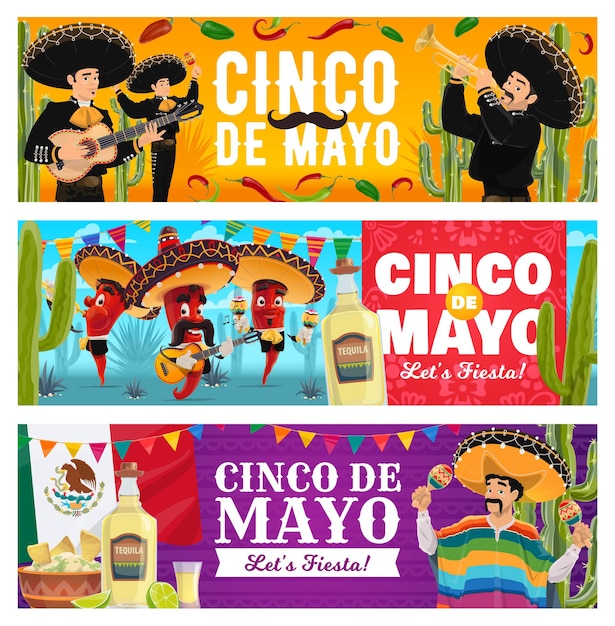 Cinco de Mayo vakantiebanners