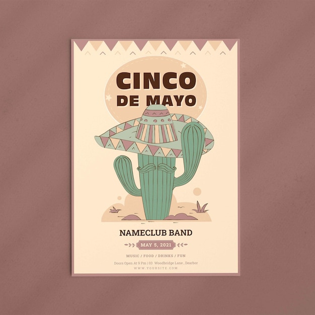 Cinco De Mayo 세로형 포스터 템플릿