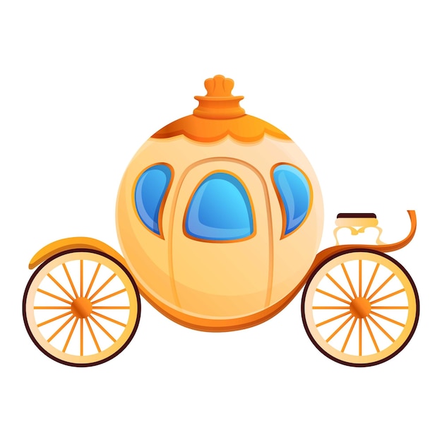 Cinderella carriage icon Cartoon of cinderella carriage vector icon for web design isolated on white background