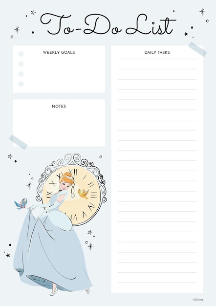 Cinderella To-Do List Planner