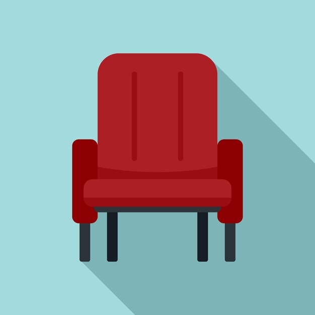 Cinema armchair icon Flat illustration of cinema armchair vector icon for web design