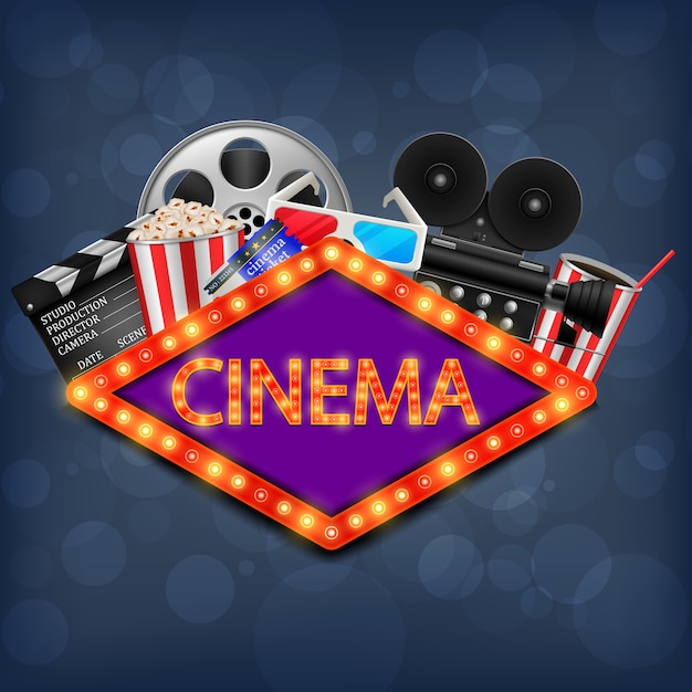 Premium Vector Cinema Background illustration Premium Vector Cinema Background illustration