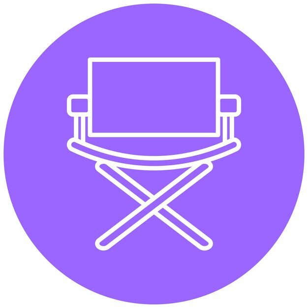 Vector cinema chairs icon style