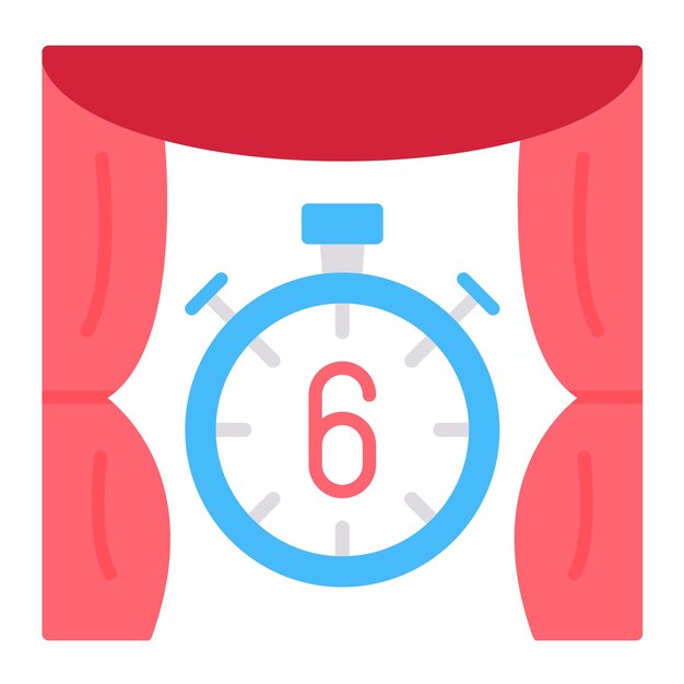 Cinema Countdown Vector Illustration Style