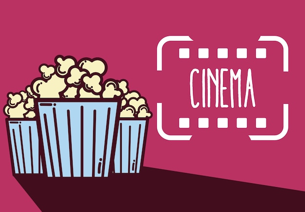 Cinema cute элементы мультфильмов дизайн