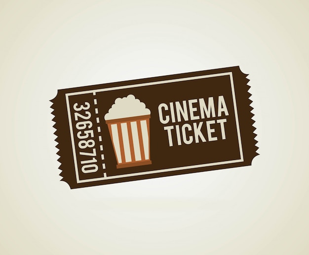 Cinema design over beige background vector illustration