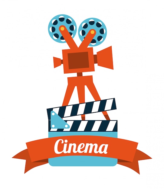 Cinema design over white  background vector illustration