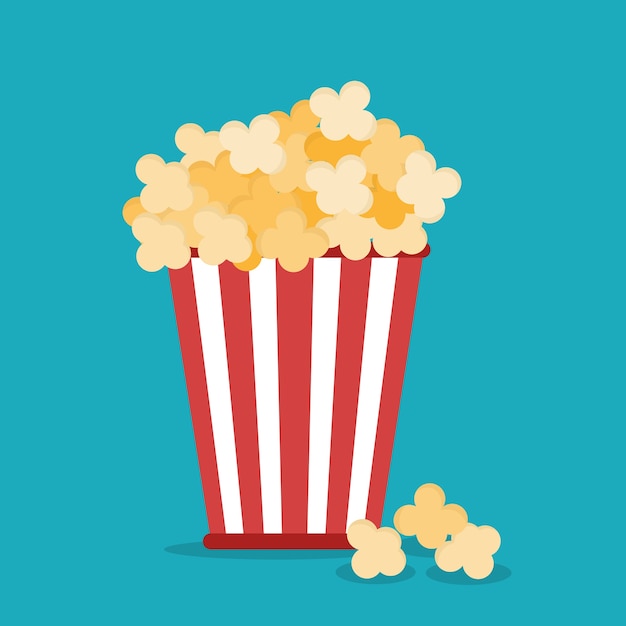 Popcorn tool icon flat vector. Seller cooking 17257612 Vector Art