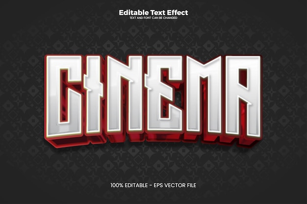 Cinema editable text effect in modern trend style