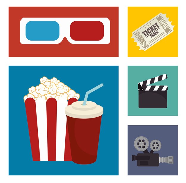 Vector cinema entertainment design
