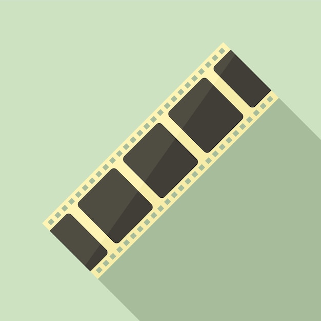 Vettore icona pellicola cinematografica illustrazione piatta dell'icona vettoriale pellicola cinematografica per il web design