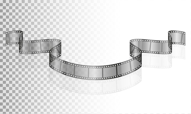 Cinema film transparent stock illustration isolated on white background
