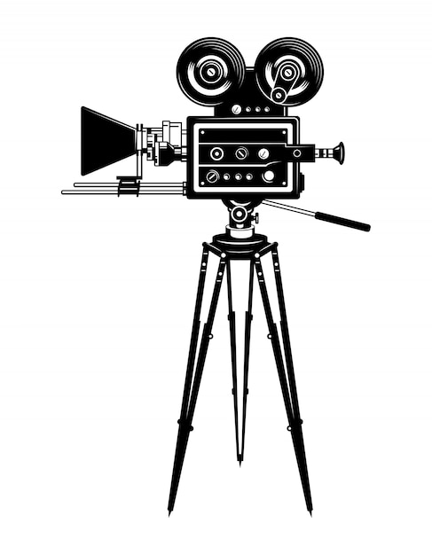 Cinema filmcamera zijaanzicht sjabloon