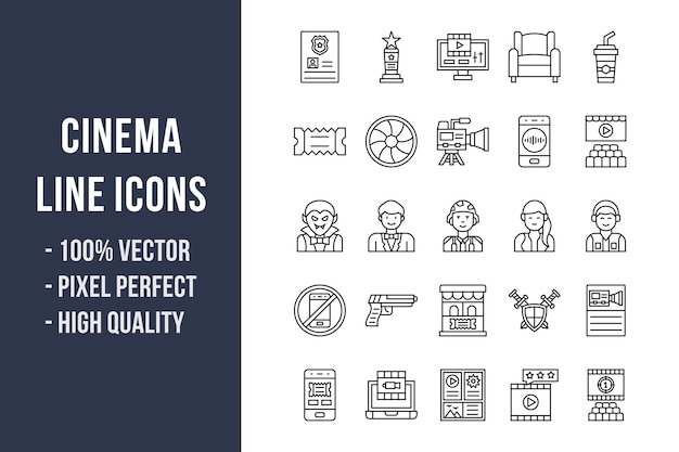 Cinema Line Icons