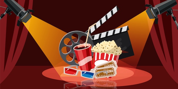 Vector cinema movie background