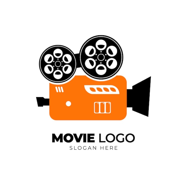 Vector cinema movie camera logo