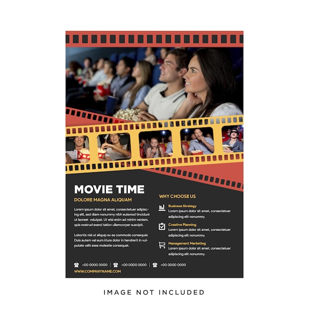 Vector cinema movie festival poster template