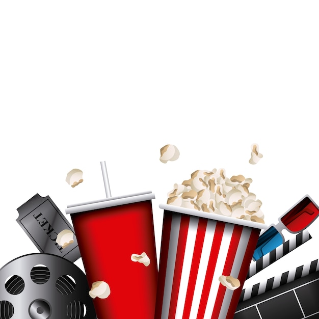 Vector cinema and movie related icons