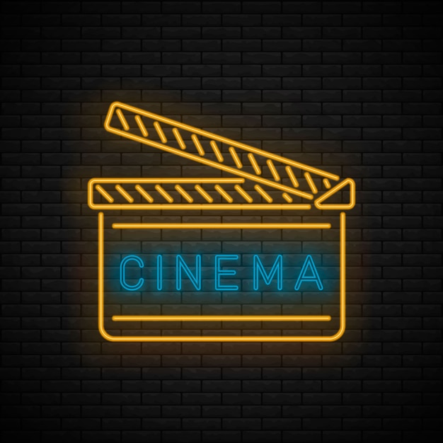 Cinema night teken neon