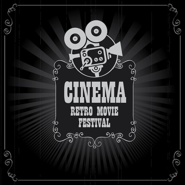 Vector cinema retro sjabloon gratis te downloaden
