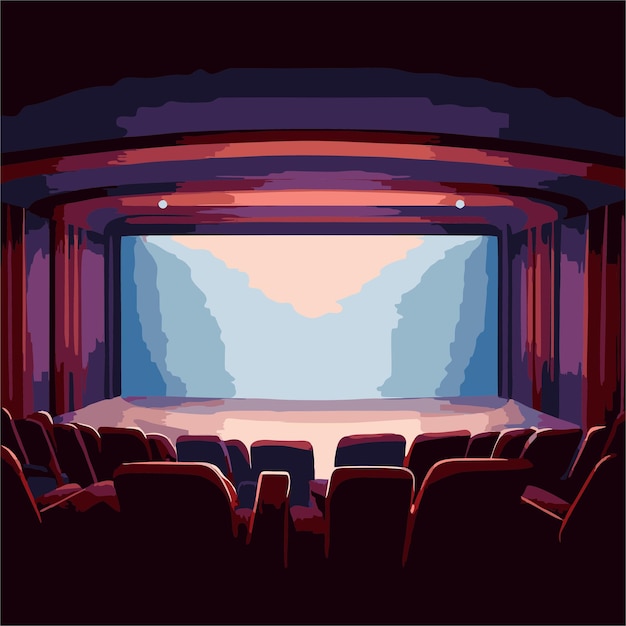 Cinema room vector 1