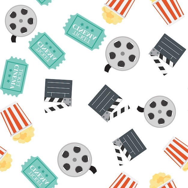 Cinema seamless pattern.