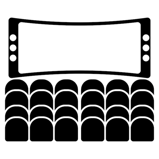 Cinema seat logo icon symbol vector design template illustration