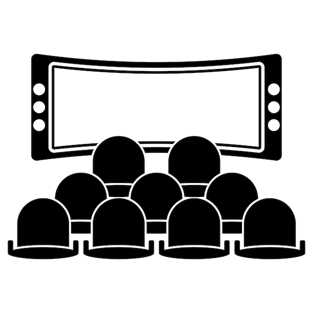 Cinema seat logo icon symbol vector design template illustration