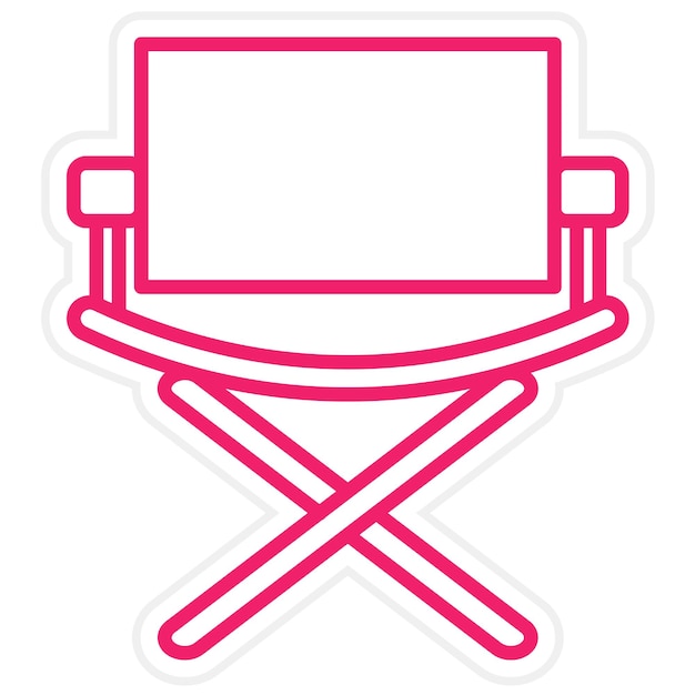 Vector cinema stoelen icon stijl