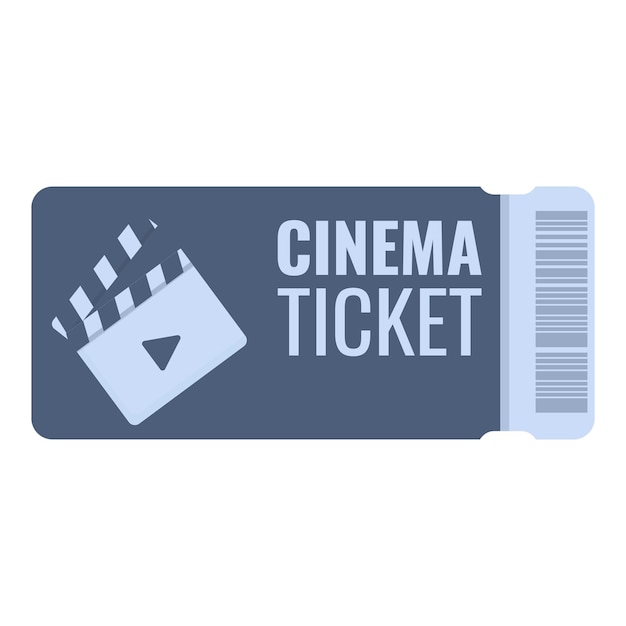 Cinema template icon cartoon vector Movie coupon Entry show