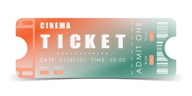 ベクトル 映画館のチケットのデザイン チケットのデザイン テンプレート ベクトル