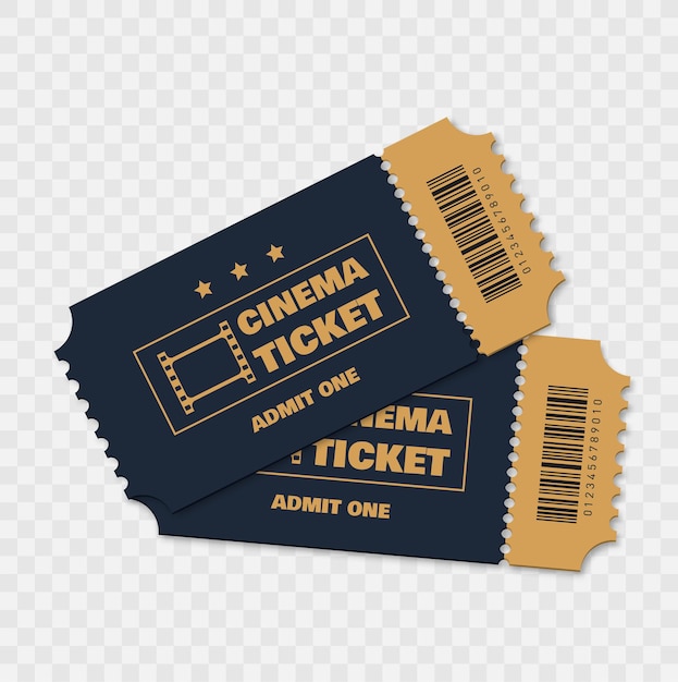 Cinema ticket isolated