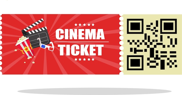 Cinema ticket qr code