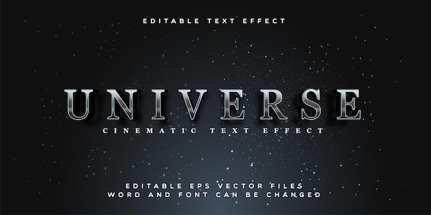 Vector cinematic editable text effect