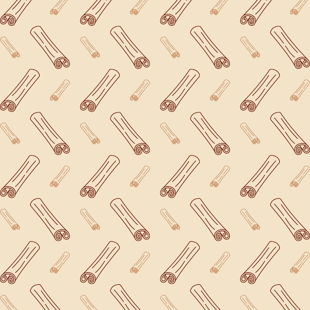 Cinnamon colorful pattern beautiful background vector illustration