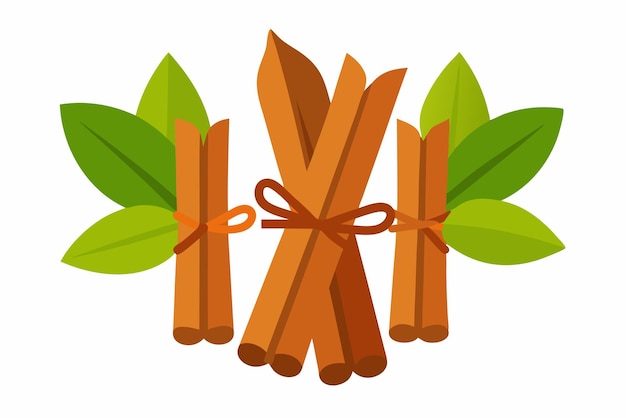 cinnamon leaf color art detailed botanical illustration for interiors