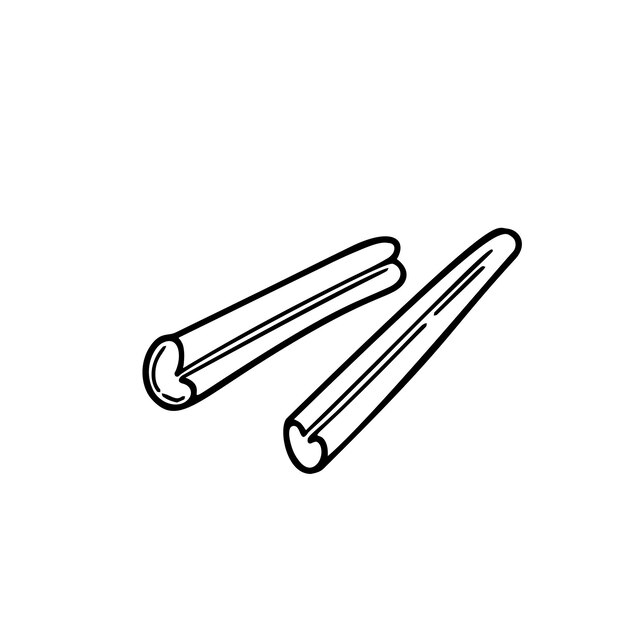 Cinnamon sticks illustration in doodle style Isolated