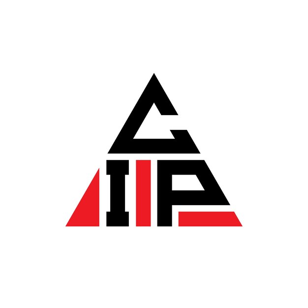 CIP トライアングル・レター・ロゴ デザイン モノグラム CIP トリアングルベクトル・ロゴ テンプレート 赤色 CIP 三角ロゴ シンプル エレガントで豪華なロゴ