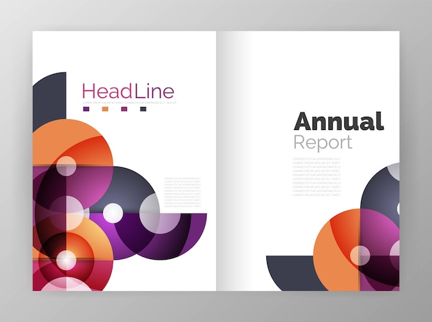 Circle abstract background business annual report