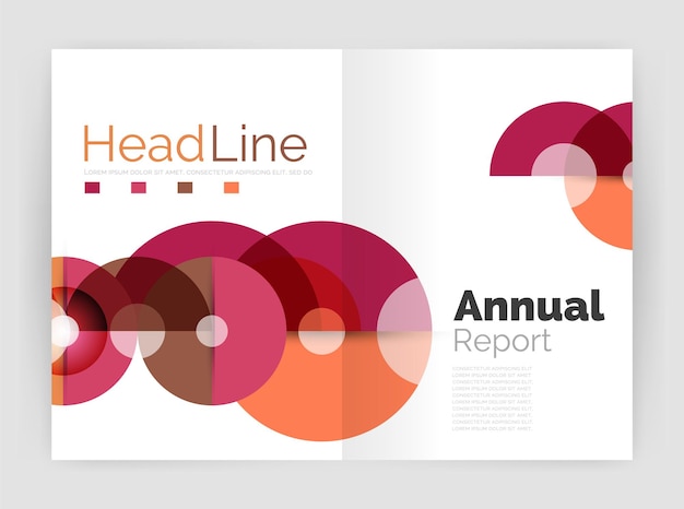 Vector circle abstract background business annual report