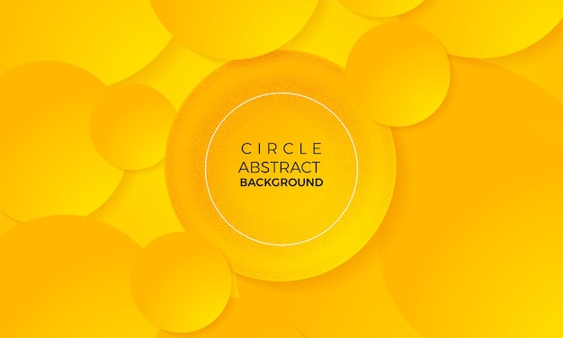 Circle abstract background design yellow color 3d looks