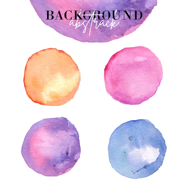 Vector circle of abstract background from watercolor.