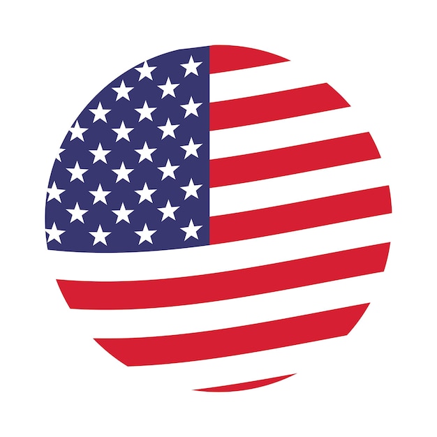 Circle american flag