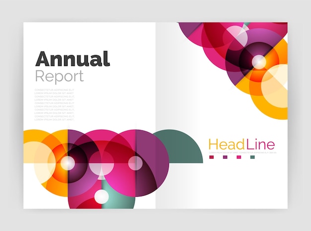 Circle annual report templates business flyers