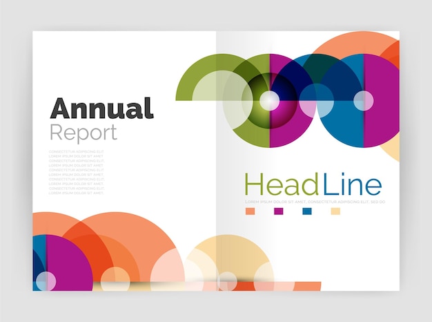 Circle annual report templates business flyers