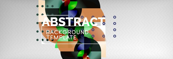 Vector circle background abstract trendy shapes composition