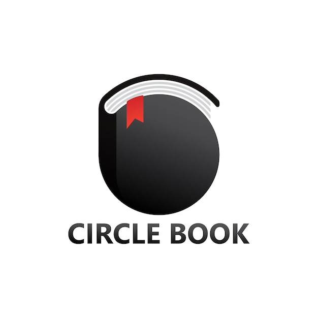 Circle book logo template design