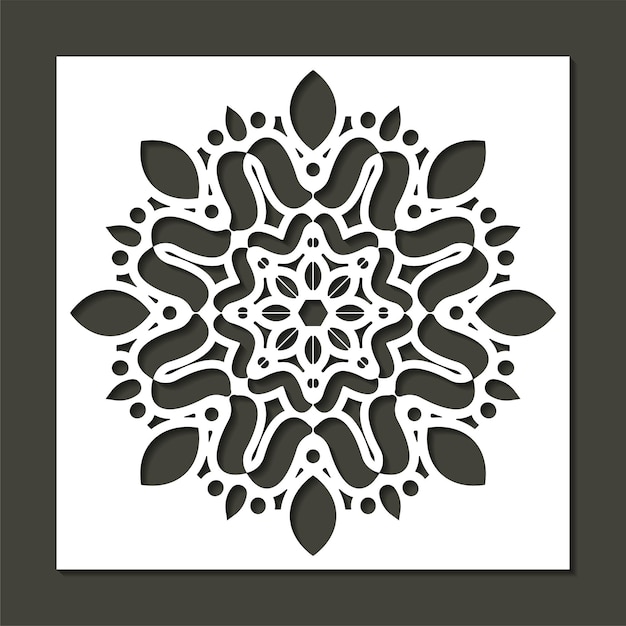 Circle border decorative paper cut line