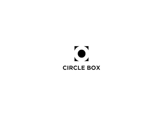 Circle box logo design vector illustration